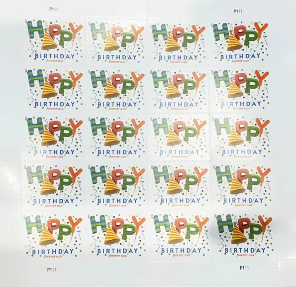 USPS Happy Birthday Forever First Class Postage Stamps