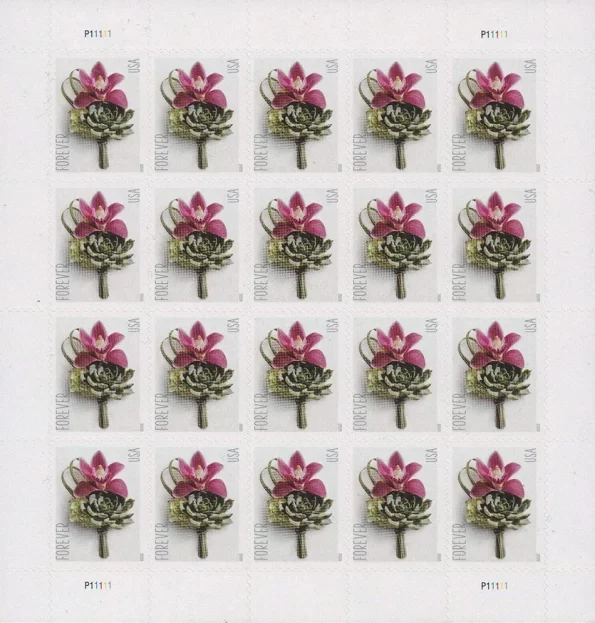 Contemporary-Boutonniere-Forever-First-Class-Postage-Stamps
