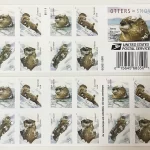 Otters in Snow Forever First Class Postage Stamps