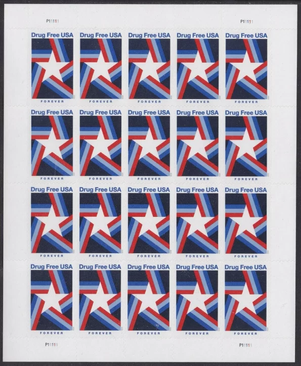 Drug Free Forever First Class Postage Stamps