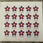 Star Ribbon Forever First Class Postage Stamps-1