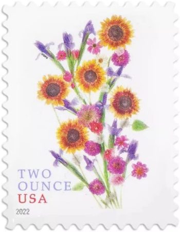Sunflower-Bouquet-Two-Ounce-Forever-First-Class-Postage-Stamps