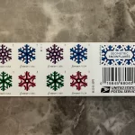 USPS Geometric Snowflakes Forever First Class Postage Stamps-1