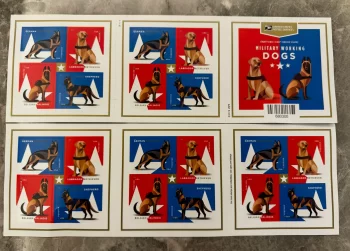 USPS Military Working Dogs Forever First Class Postage Stamps