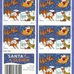 USPS Santa and Sleigh Forever First Class Postage Stamps