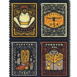 Western Wear (U.S. 2021) Forever Postage Stamps 100 pcs
